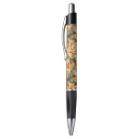Vintage Floral pattern of yellow roses Pen