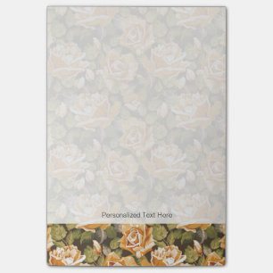 Vintage Floral pattern of yellow roses Post-it Notes