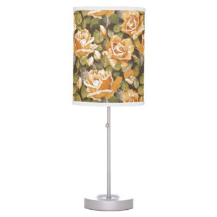 Vintage Floral pattern of yellow roses Table Lamp