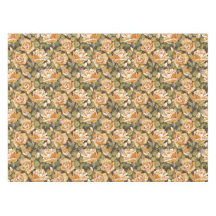 Vintage Floral pattern of yellow roses Tablecloth