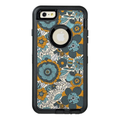Vintage floral pattern OtterBox defender iPhone case