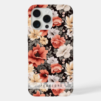 Vintage floral pattern  personalized iPhone case  