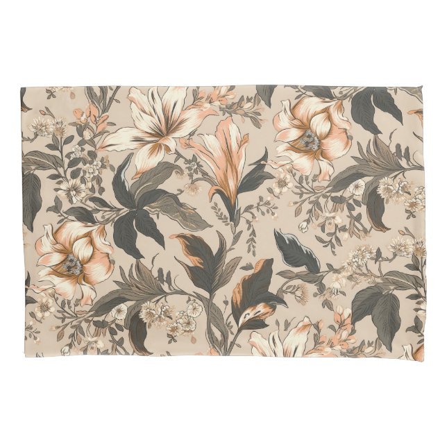 Vintage Floral Pattern Pillow Case (Front)