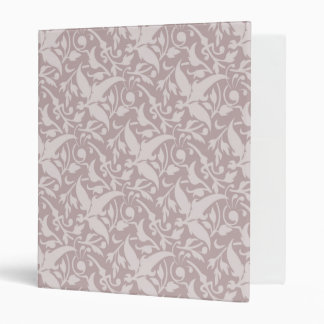 Vintage Floral Pattern - Retro Red 3 Ring Binder