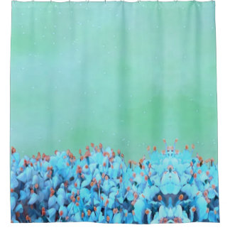 vintage floral pattern shower curtain