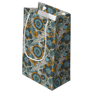 Vintage floral pattern small gift bag
