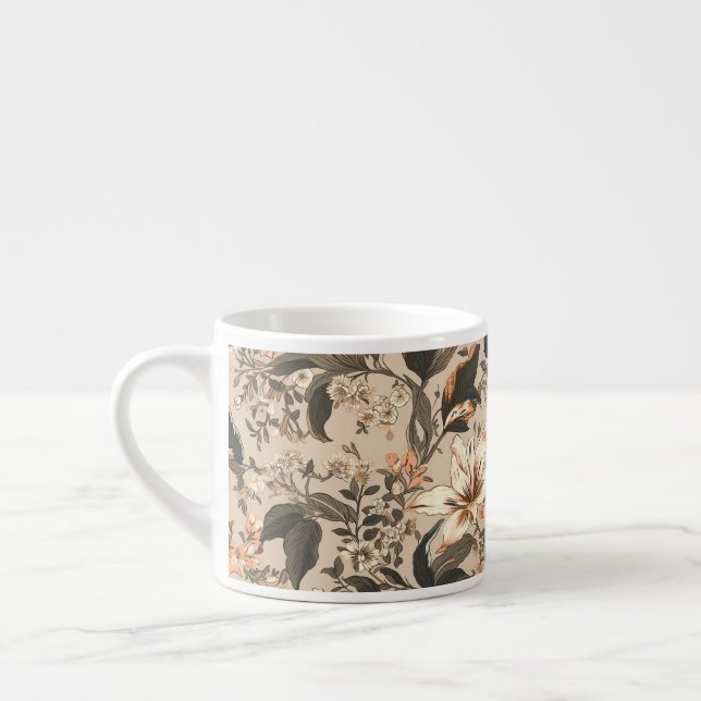 Vintage Floral Pattern Specialty Mug (Left)
