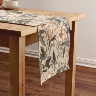 Vintage Floral Pattern Table Runner