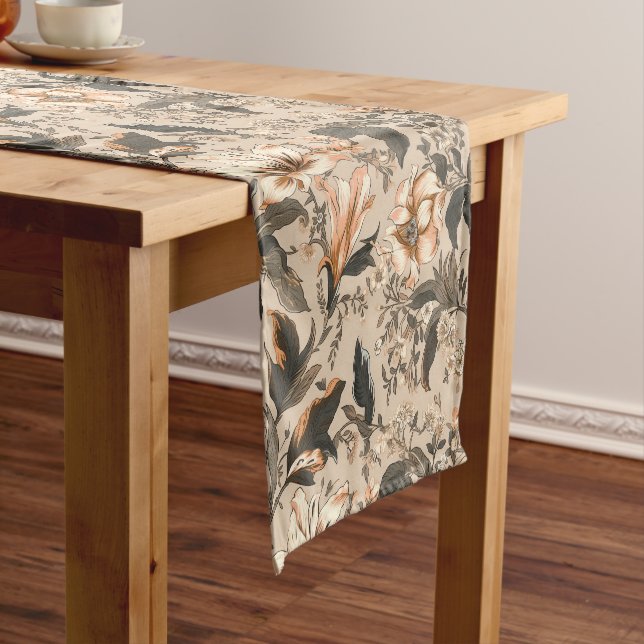 Vintage Floral Pattern Table Runner (In Situ)