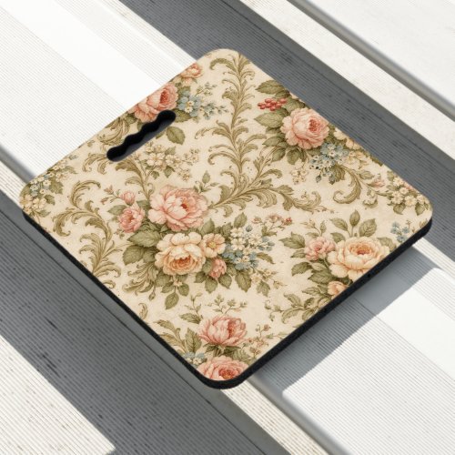 Vintage Floral Pattern Wallpaper Seat Cushion