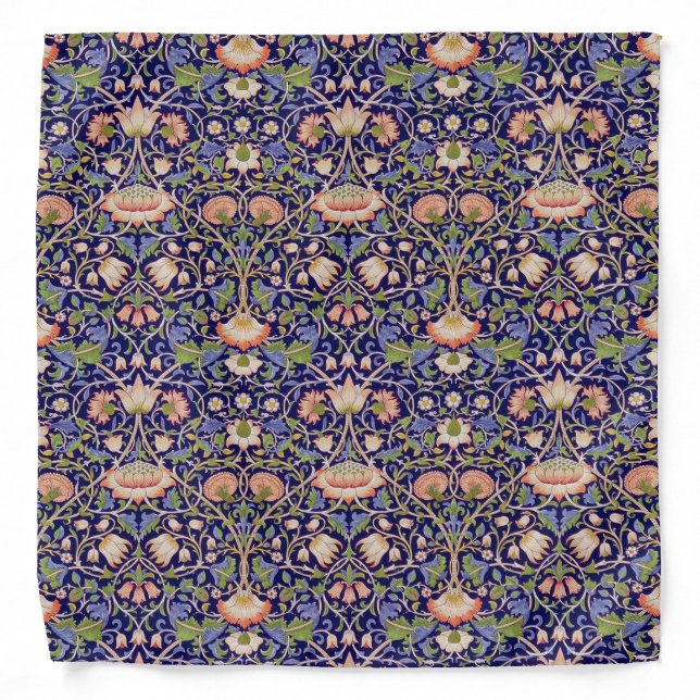 Vintage Floral Pattern, William Morris Bandana (Front)