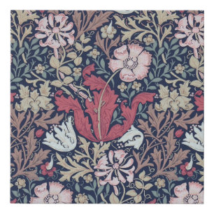 Vintage Floral Pattern, William Morris Faux Canvas Print