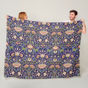 Vintage Floral Pattern, William Morris Fleece Blanket