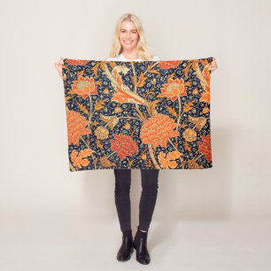 Vintage Floral Pattern, William Morris Fleece Blanket
