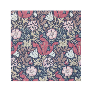 Vintage Floral Pattern, William Morris Metal Print