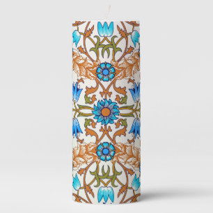 Vintage Floral Pattern, William Morris Pillar Candle