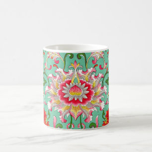 Vintage Floral Pattern, William Morris Style, Coffee Mug