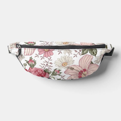 Vintage Floral Pattern with Roses Fanny Pack