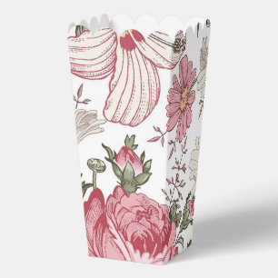 Vintage Floral Pattern with Roses Favor Boxes
