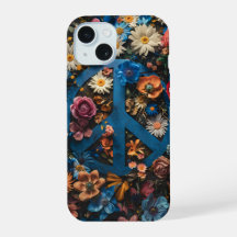 Vintage Floral Peace Sign Phone Case