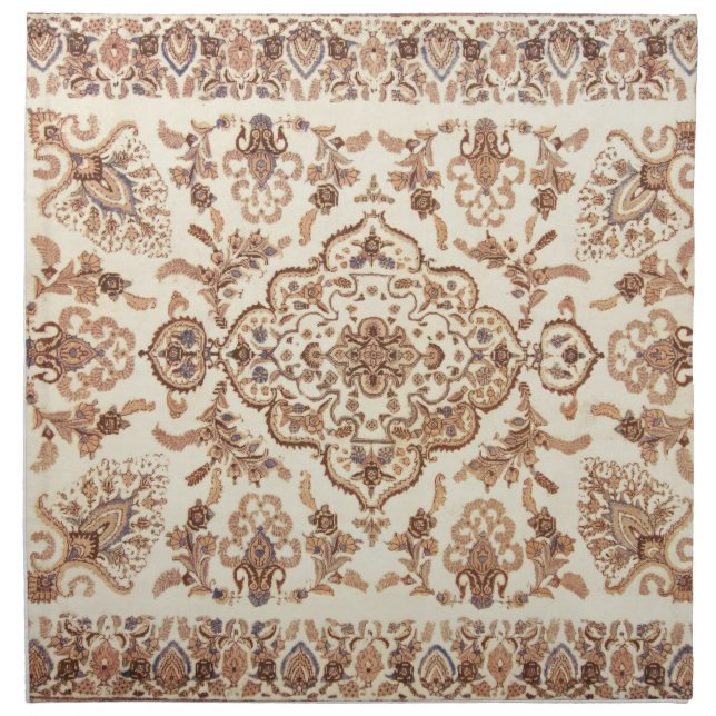 Vintage Floral Persian Rug Pattern Cloth Napkin (Front)