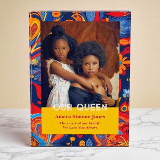 Vintage Floral Personalized Gifts for African Mom Photo Block