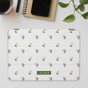 Vintage Floral Personalized Name iPad Mini Cover