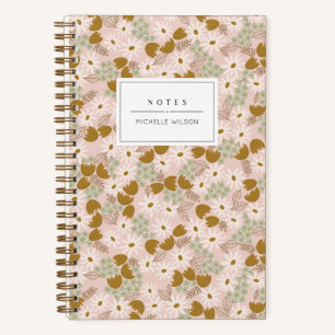 Vintage Floral Personalized Notebook