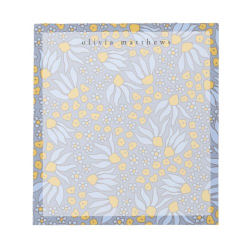 Vintage Floral Personalized Notepad