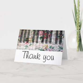 Vintage Floral Piano Keyboard Thank You by musickitten at Zazzle