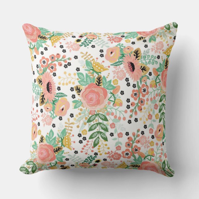 Vintage Floral Pillow (Front)