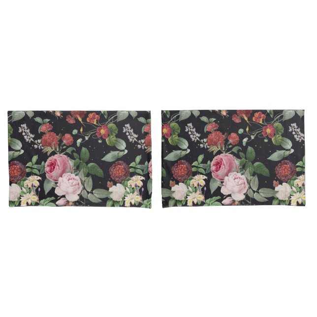 Vintage Floral Pillow Case (Front-Set)