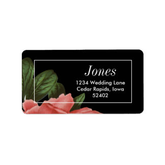 Vintage Floral | Pink Black & White Label