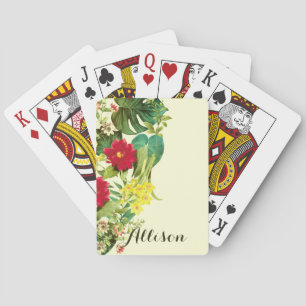 Vintage Floral Poker Cards