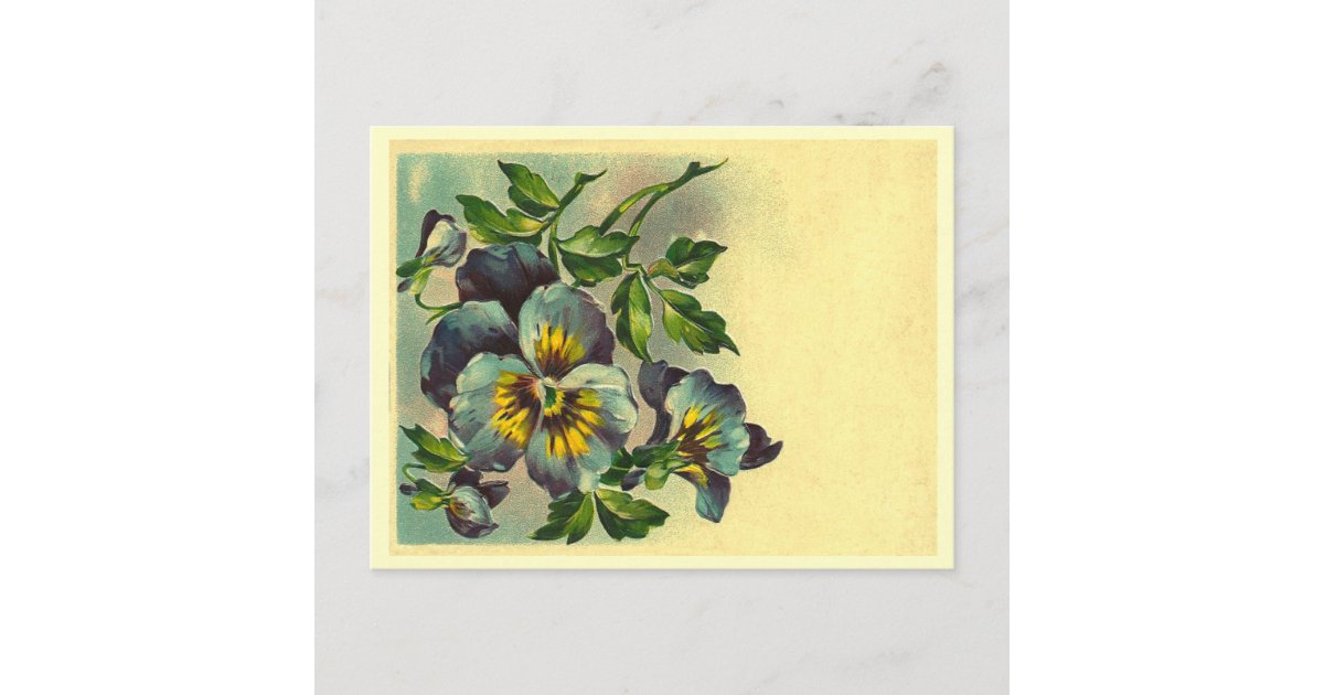 Vintage Floral Postcard | Zazzle.com