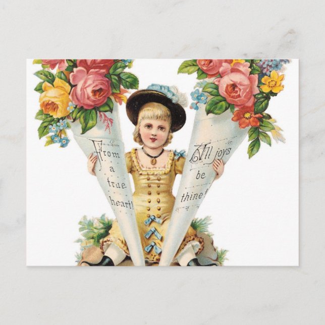 Vintage floral postcard (Front)