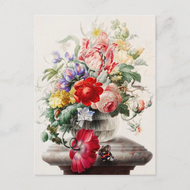 Vintage Floral Postcard (Front)