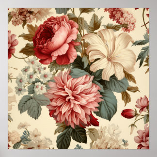 Vintage Floral Poster