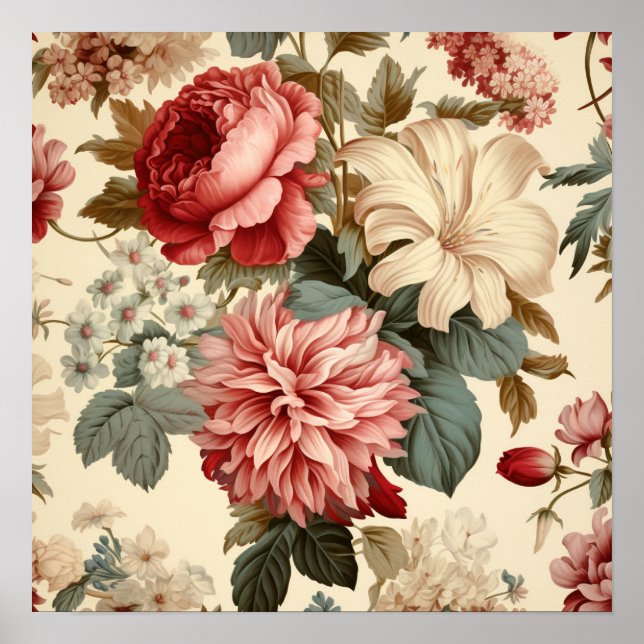 Vintage Floral Poster (Front)