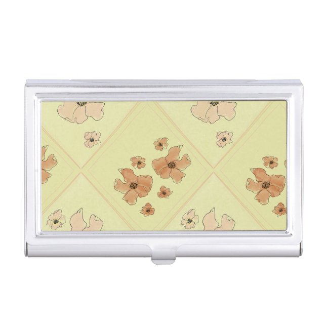 Vintage Floral Print Card Case (Front)