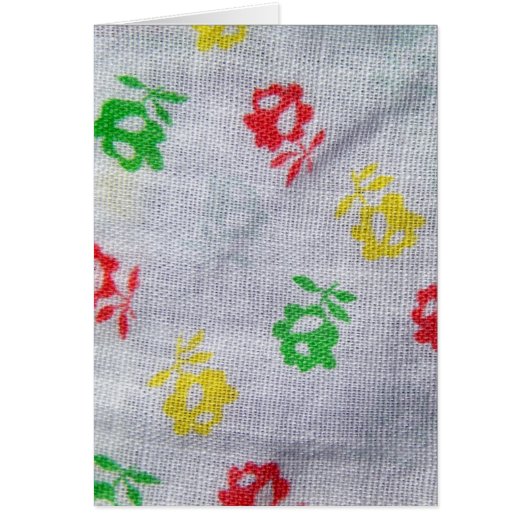Vintage Floral Print Fabric Cards (Front)