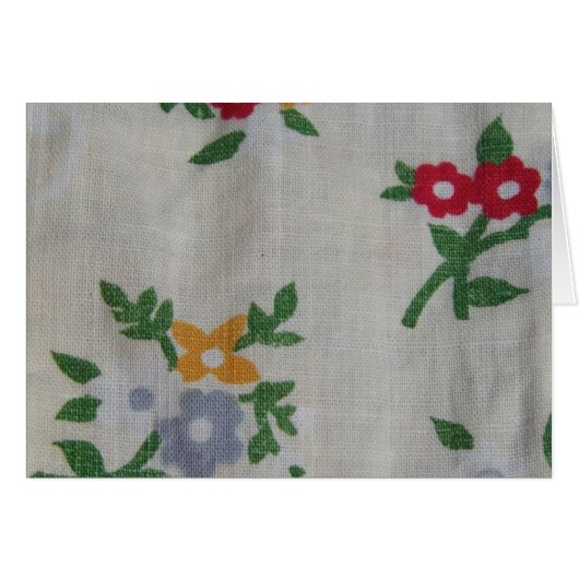 Vintage Floral Print Fabric Cards (Front Horizontal)