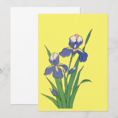 Vintage Floral, Purple Spring Garden Iris Flowers (Front/Back)