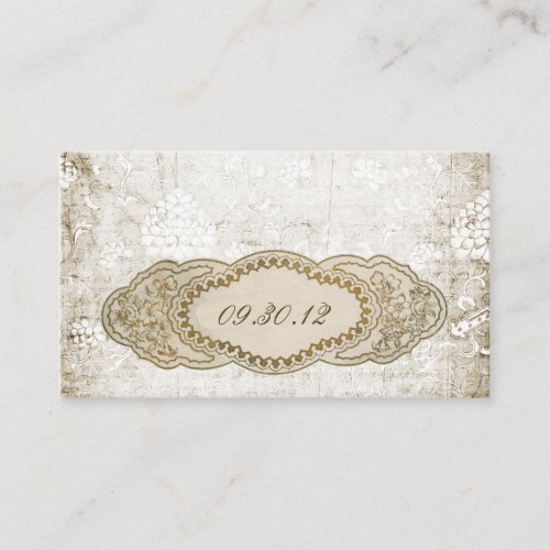 Vintage Floral Reception Place Cards Business Cards