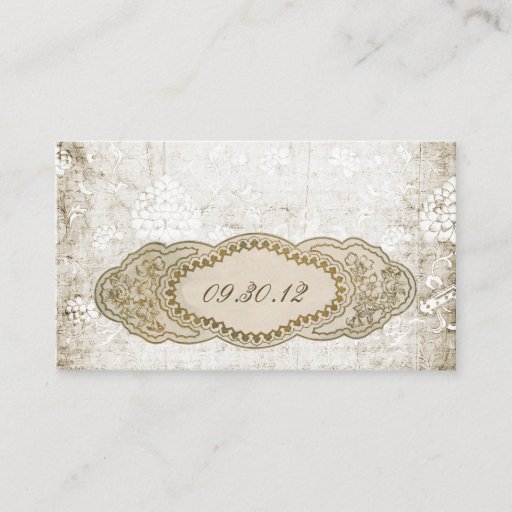 Customizable Vintage Floral Reception Place Cards Business Cards