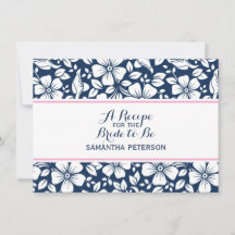 Vintage Floral Recipe Card