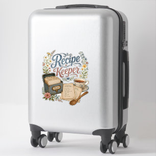 Vintage Floral Recipe Keeper Cottagecore Sticker