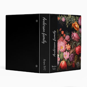 Vintage Floral Recipes Book Mini Binder