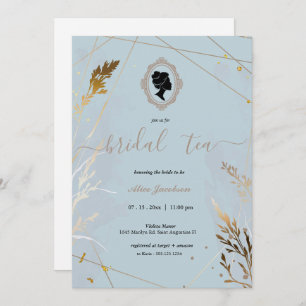Vintage floral regency bridal shower invitation