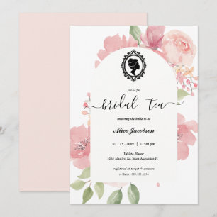 Vintage floral regency bridal shower invitation
